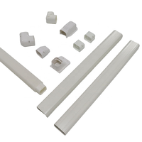 Goulotte de câblage avec couvercle pour tuyau de climatiseur, kit de protection 3, 4 et 5 pouces, résistant au feu et anti-vieillissement pour climatiseur monosplit
