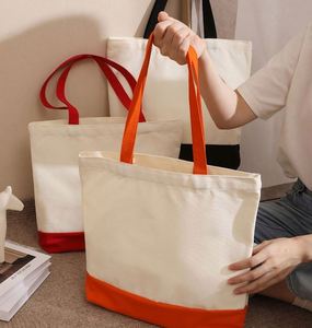 Sac fourre-tout en toile de coton personnalisable et coloré, réutilisable, pour femme, avec logo sur mesure – Promotion usine - Product Image 5