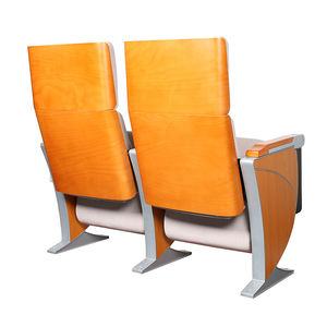 Asiento de auditorio Foshan con mesa de escritura abatible, asiento de teatro y silla de metal con acabado tapizado - Product Image 3