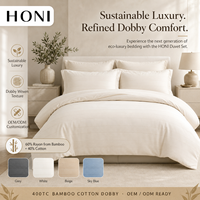 Ensemble de literie HONI Private Label, lit double, style luxueux, 400TC, 3 pièces, housse de couette pour la chambre à coucher