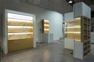 Современная витрина для часов на заказ, витрина, светодиодное освещение, мебель для магазинов, модный стеклянный шкаф для часов - Product Image 4