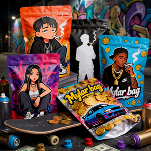 Matte Black Mylar <b>Bag</b> 3.5g Odor Proof Custom Mylar <b>Bag</b> Dry Herb Packaging 1/8 1/4 1/2oz Cookie Candy Stand Pouch Factory OEM ODM - Product Image 2