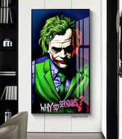 Fabriek Groothandel Muur Art Joker-Clown Foto Acryl Printing Resin Art Grote Muur Schilderijen
