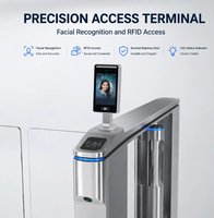 Barrière pivotante de contrôle d'accès rapide avec lecteur de carte RFID, reconnaissance faciale et empreinte digitale pour bureau/salle de sport