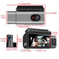Caméra de tableau de bord 4K+2K+2K UHD Fisheye 3 canaux 5G WIFI AI avec vision nocturne, étanche, pour voiture, caméra intérieure de voiture, fabriquée en usine