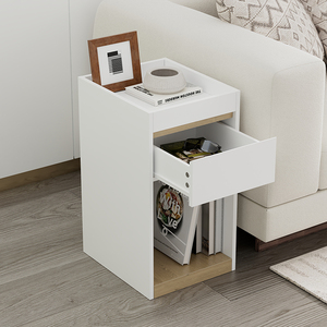 <span class=keywords><strong>Table</strong></span> d'appoint en bois à un tiroir Villa intérieur hôtel canapé polyvalent <span class=keywords><strong>Table</strong></span> d'appoint MDF avec peinture pour le stockage du salon meubles de maison - Product Image 1