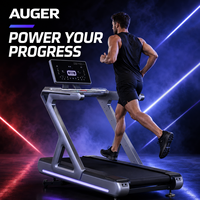 Tapis roulant électrique commercial avec écran tactile intelligent, machine de course robuste pour salle de sport, lumière ambiante LED, OEM ODM