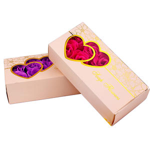 Cadeau Saint-Valentin 10 roses en savon en forme de double cœur, boîte cadeau de fleurs en savon, fournitures festives, boîte cadeau de fleurs en savon simulées - Product Image 5