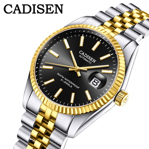 <span class=keywords><strong>CADISEN</strong></span>-reloj mecánico para hombre, automático, de negocios, de acero inoxidable, resistente al agua, masculino - Product Image 2