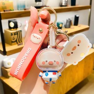 2023 Hot Sale Fashion Key Chain <b>Ring</b> <b>Keyring</b> Pendant 3D Soft PVC Creative Cute Astronaut Pig Keychain - Product Image 5