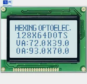 Fstn monocromático dots 128x64 lcm, 2.9 polegadas, 128x64 dot matrix, lcd 8 bit paralelo 5.0v, módulo de tela lcd 12864