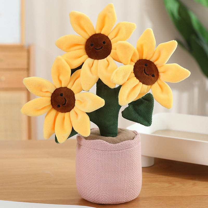 #3 Girasoles en maceta rosa - 32cm