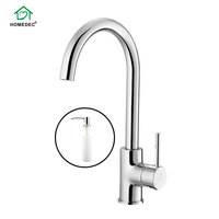 Excellent Fournisseur Robinet de Cuisine Monocommande en Acier Inoxydable 304 SUS Brossé, Mitigeur Chaud/Froid, Rotation à 360 Degrés