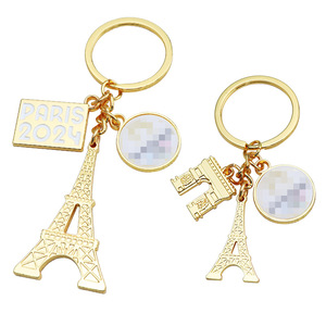 Porte-clés pendentif style parisien couleur or, personnalisé avec <span class=keywords><strong>la</strong></span> <span class=keywords><strong>Tour</strong></span> <span class=keywords><strong>Eiffel</strong></span>, souvenir de voyage - Product Image 5