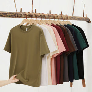 T-shirt Homme Premium 100% Coton Tricoté Poids Lourd 200g Manches Courtes Surdimensionné Impression par Transfert Thermique Séchage Rapide Respirant Vintage - Product Image 1