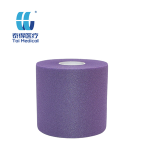Venda quente 7cm Roxo Prewrap Alta Elasticidade Esportes Fita 27m 30yds Envoltório Espuma Bandagem Fábrica Atacado para Lesões Esportivas - Product Image 3