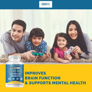 Aceite de pescado Omega 3 6000mg Cápsulas blandas con máximo EPA DHA Peces capturados en la naturaleza Ayuda a mantener un estado de ánimo saludable y la relajación - Product Image 6