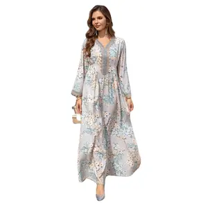 Robes musulmanes pour femmes musulmanes du Moyen-Orient robe à paillettes de luxe abaya robe de soirée vente en gros
