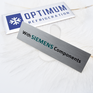 Tùy chỉnh dập nổi kim loại logo kim loại nameplates silkscren in vĩnh viễn dính Nhôm tên nơi nhãn - Product Image 1