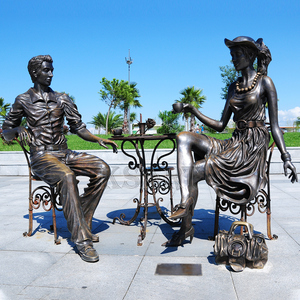 Sculptures en bronze grandeur nature personnalisées, artisanat métallique contemporain sur le thème <span class=keywords><strong>de</strong></span> la guerre, moulage, découpe, impression, <span class=keywords><strong>jardin</strong></span> extérieur - Product Image 3