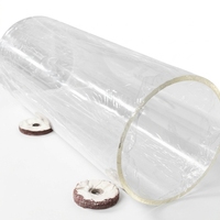 Tube en acrylique PMMA transparent extrudé de grand diamètre, en plastique acrylique transparent, disponible en différentes tailles
