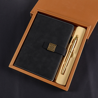 Ensemble cadeau de carnet en cuir PVC personnalisé - Souvenir promotionnel d'entreprise haut de gamme avec impression sérigraphique et design luxueux