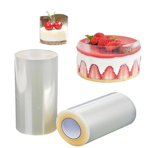 Durable 8cm * 10m Transparent jetable cercle en plastique gâteau Surround Film collier pour la cuisson gâteau rouleau Dessert décor - Product Image 1