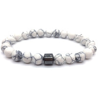Bracelet Unisexe en Perles de Pierre Naturelle Œil de Tigre Noir, Cercle Simple, Style Tendance