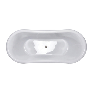 Baignoire autoportante en acrylique de haute qualité en forme d'œuf, finition blanc brillant, pour salles de bain d'hôtels et de villas - Product Image 3