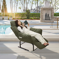 Chaise de canapé inclinable à siège unique contemporaine pliable dossier de sieste paresseux enceinte amical soutien moyen pour la maison Chaise longue