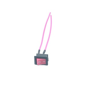 Rocker <b>Switch</b> With Wire <b>Pink</b> Color On Off Universal Car Air Horn <b>Switch</b> Button Solder Termination IP65 - Product Image 5
