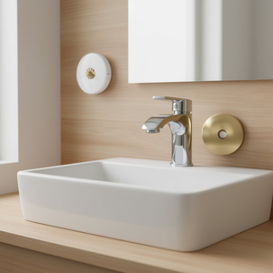 Roseta de Latón, Diámetro Exterior 110 mm, Orificio 32 mm, Accesorio para Grifo - Product Image 2