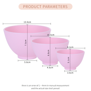 Vente en gros, bol de mélange de masque facial pour la maison, bol de mélange en silicone <span class=keywords><strong>color</strong></span>é logo personnalisé, bol de masque en silicone de taille multiple - Product Image 3