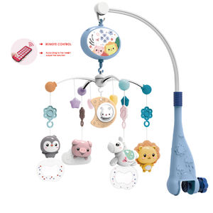 Mobile <span class=keywords><strong>musical</strong></span> pour bébé en plastique en gros, jouet de berceau, cloche de <span class=keywords><strong>lit</strong></span> pour bébé, jouets mobiles pour berceau avec musique et lumières - Product Image 1