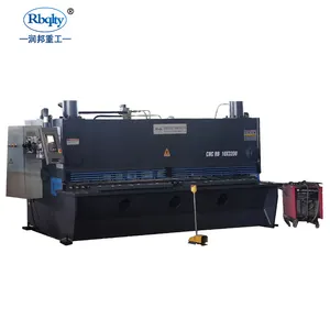 Rbqlty CNC Guillotine DAC360 10X3200Mm Mesin Potong Lembaran Logam Hidrolik Otomatis