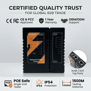 Testeur RJ45 à extrémité unique, protection IP54, fonctionne avec batterie 9V, haute précision, sans fausses alertes pour le test des câbles de réseau téléphonique - Product Image 4