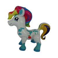 Ballon d'exercice gonflable 3D en PVC personnalisé Waterhan en forme de cheval de dessin animé pour enfants, utilisation extérieure, 105,5 cm, capacité 20 kg+