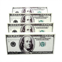 Balle anti-stress en PU et mousse, motif billet de 100 dollars américain simulé avec logo personnalisé, unisexe, à partir de 14 ans
