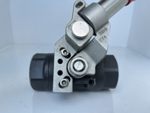 Válvula de bola de 2 piezas con puerto completo, sellado de PTFE, con maneta de soldar tipo <span class=keywords><strong>Deadman</strong></span>, extremo roscado, manual, conexión NPT, OEM - Product Image 2