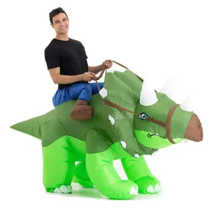 Adult Kids Animal Party Dino Theme Costume Anime Cosplay Inflatable Suit Dinosaur Air Stuffed Suit Cartoon Inflatable Costume