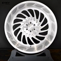 Jantes monobloc en alliage d'aluminium forgé KYKY, finition noir brillant, luxe pour SUV, jantes forgées KYKY