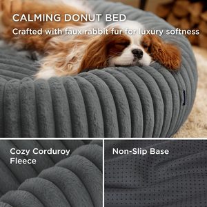Pet Dog & <b>Cat</b> Bed All Seasons Rectangle Corduroy Solid Foam Plush Removable Cover Comfortable for Small to Large Dogs - Product Image 3