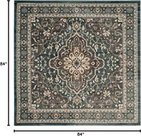 Traditioneller orientalischer pflegeleichter Teppich, groß, blaugrau, waschbar, rutschfest, für stark frequentierte Bereiche, Wohnzimmer, Schlafzimmer, Heimdekoration