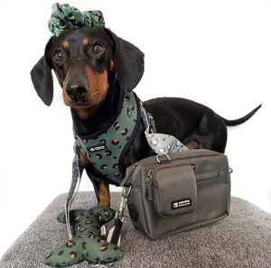 Asil düz renk özel tasarımcı kayış seyahat kılıfı baskı logonuz ile köpek bakımı çanta Crossbody köpek yürüyüş çantası - Product Image 6