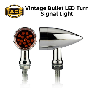 ไฟเลี้ยว LED สไตล์วินเทจทรงกระสุน สีเหลืองอำพัน สำหรับรถมอเตอร์ไซค์ฮาร์เลย์ - Product Image 6