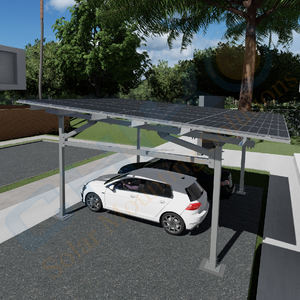 Support photovoltaïque rentable pour abri d'auto commercial en acier vs solution d'abri d'auto solaire conception en L pour 1 côté - Product Image 1