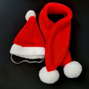 Decoraciones Navideñas de Dibujos Animados, Estilo Moderno y Minimalista, Gorros de Santa Claus para Mascotas, Gatos y Perros, Juego de Gorros Pequeños de Felpa Roja - Product Image 4