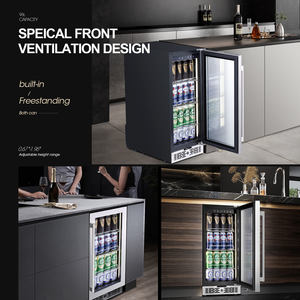 96L 유리문 음료 디스플레이 콘스턴트 쿨러 맥주 냉각기 100캔 음료 냉장고 - Product Image 6