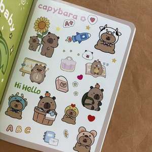 Cuaderno Escolar Ecológico con Costuras Reforzadas, Papel Grueso, Cubierta con Logotipo Personalizado, para Estudiantes, Niños, Playa, Verde, Henry, 18*24cm - Product Image 2