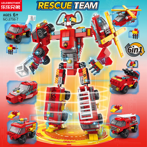 Nueva Llegada City Fire Morphing Mech Robots Juguetes 5 A 7 Años Ladrillo Construcción Dinosaurio Juguete Set - Product Image 2